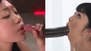 媚黑 没有对比就没有伤害 美女吃鸡的心情各不相同 女人在黑祖宗手里像小鸡似的 操的白浆直流